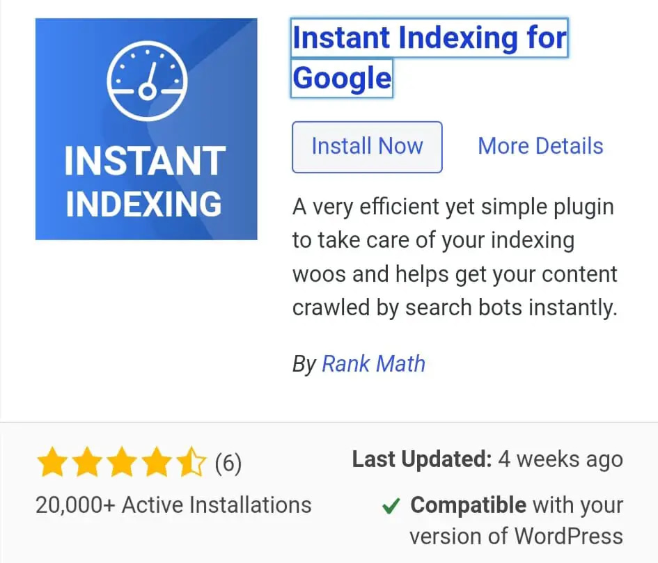 Rankmath Instant Indexing Plugin For Google Search Engine
